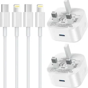 iPhone Charger,2 Pack iPhone Fast Charger Cable and Plug 20W Quick Charge for Apple iPhone 14 13 12 11 Pro Max XS Max XR X SE 8 8 Plus,2M 3FT Long New Rapid USB C to Lightning Charging Lead and Plug